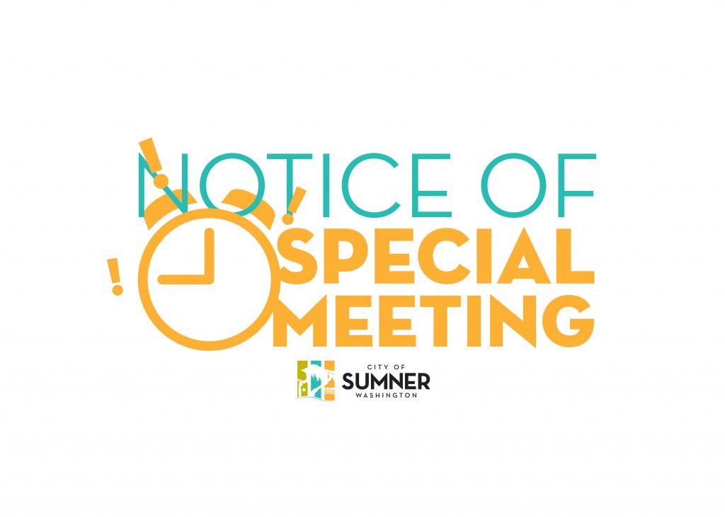 SUMNER CITY COUNCIL  SPECIAL COUNCIL MEETING