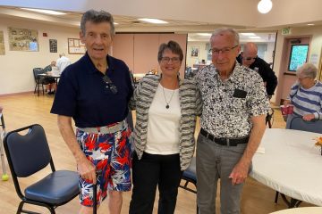 Mayor Kathy with Bob Moltke and Dick Lawson from her visit to the Sumner Senior Center