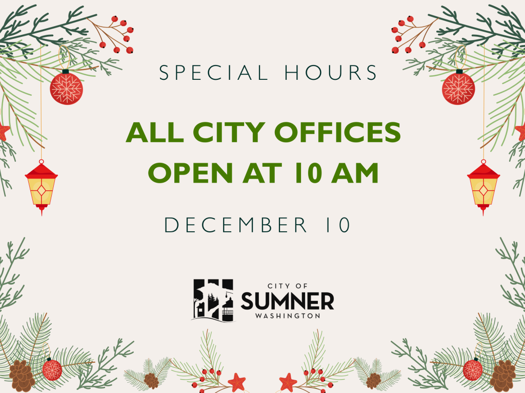 City Offices Open at 10 am