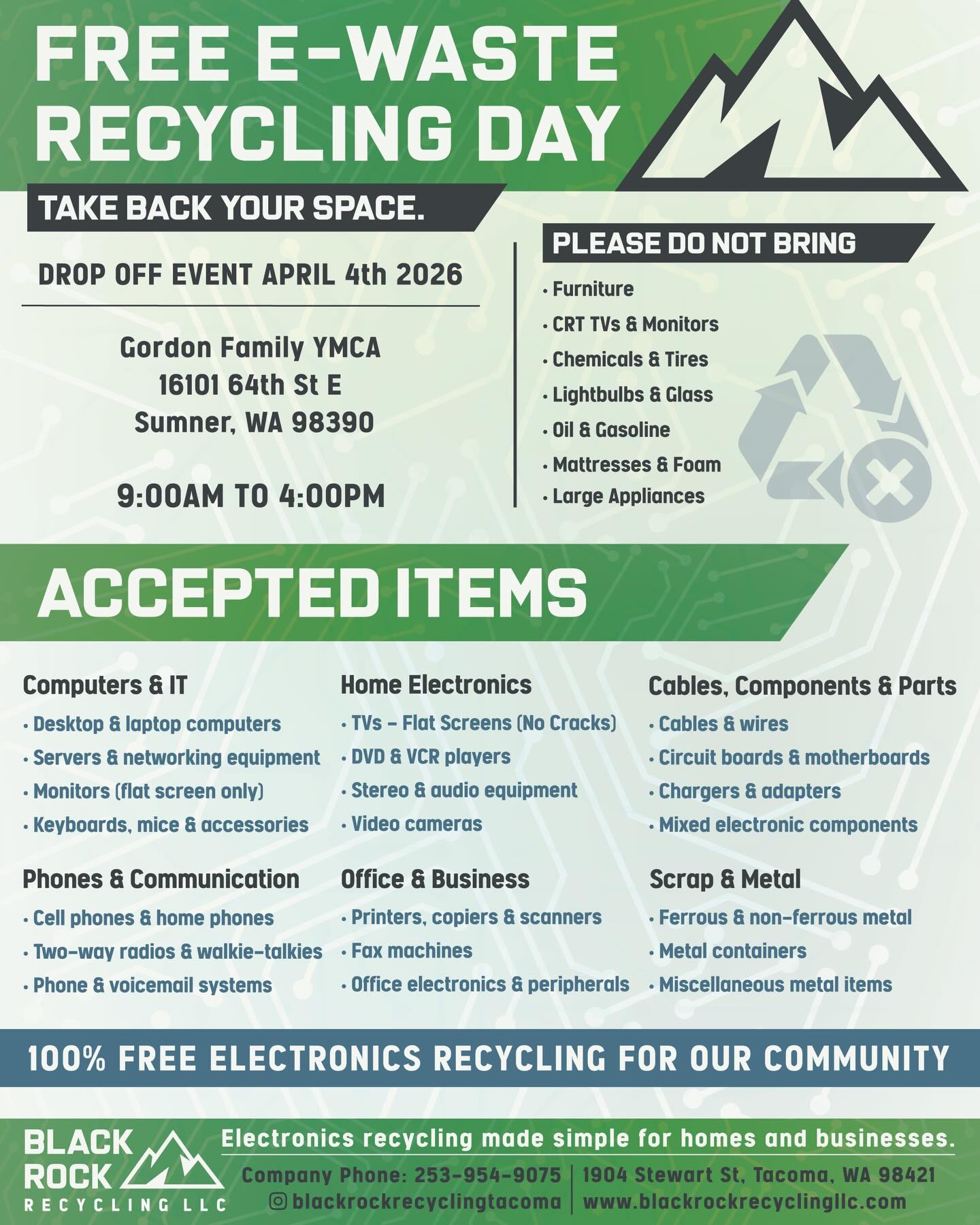 FREE E-WASTE RECYCLING DAY