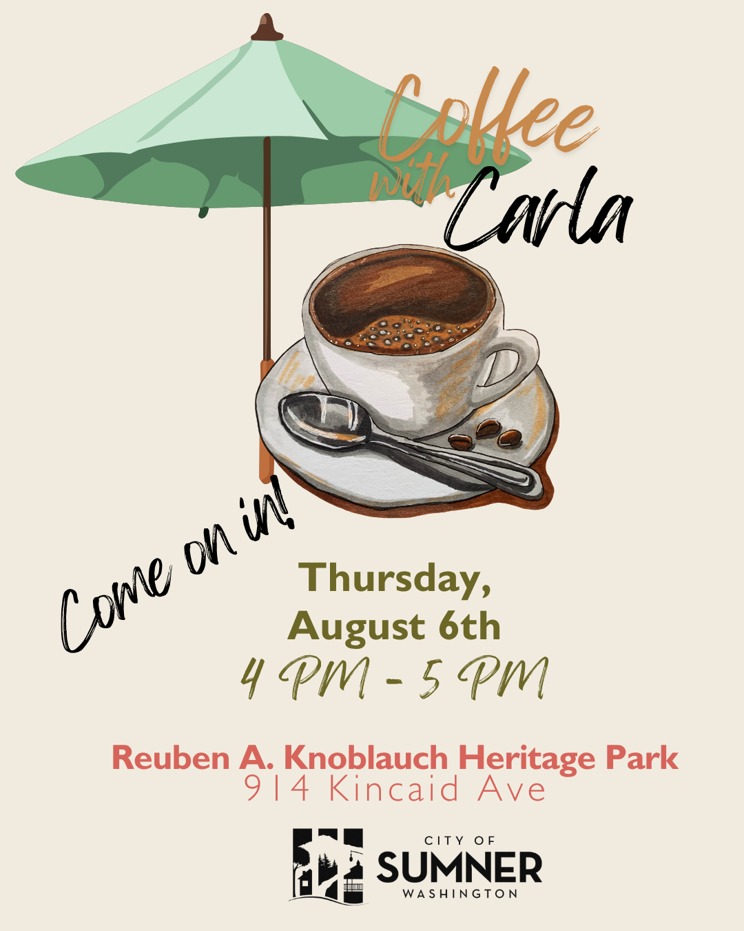 Coffee With Carla @ Heritage Park